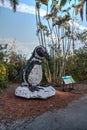 Gertrude the Penguin Sculpture made of garbage found in the ocean as part of the Washed Ashore art exhibit